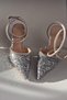 Lady Silver Nude Crystal Stone Broken Glass Transparent 8 cm Transparent Goblet Heeled Wedding Engagement Evening Dress Shoes - 2