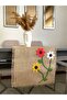 Flower Patterned Hand Knitted Jute Fabric Runner 40x140 Cm - 4