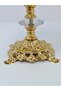 Gold-plated metal serving plate with stand. - 5