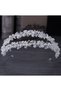 Elegant Hair Accessory with Pearl and Crystal Stone Detail Engagement Bridal Crown - 4