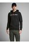 Jack&Jones Men's Ecorp Old Logo Sweat Hood Noos 12137054 Black