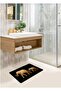 Elephant Patterned 40 Cm X 60 Cm Washable Cotton Woven Base Bath Mat