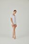 White V Neck Regular Fit Women's Premium Undershirt Short Sleeve - 2