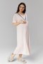 Women's Powder Design Full Length Summer 100% Cotton Maternity Maternity Dressing Gown Nightgown Set of 2 - 3