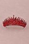 Crystal Stone Bead Embellished Bridal Henna Wedding Crown Red - 4