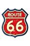 Route 66 Car, Motorcycle, Helmet, Laptop, Glass Sticker 12x10 Cm