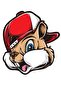 Cool Squirrel Auto, Motorcycle, Helmet, Laptop Sticker 13x12 Cm