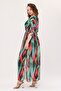 Lolita Black Green Leaf Pattern Beach Dress - 5