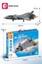 J-20 Ghost Aircraft 585 Pieces Building Blocks Compatible with Building Toy (202241) - 6