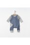 Newborn Baby Girl and Boy Cotton Jumpsuit Set Style Salopet and Sweatshirt Badi 2-Piece Newborn Set