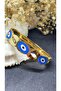 Steel Oval Evil Eye Figured Handcuff Bracelet - 4
