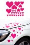 Pembe Kalp Araba Sticker