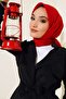 وشاح كراش من الخيزران الفاخر باللون الأحمر