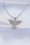 316l Phoenix Necklace with Zircon Stone - Silver Color and Designed Chain