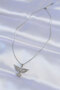 316l Phoenix Necklace with Zircon Stone - Silver Color and Designed Chain - 2