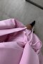 سترة نسائية كبيرة الحجم بحزام وتفاصيل ربط باللون الوردي - 3