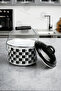 2-Piece Patterned Checkerboard Pot Set - Copper Enamel with Handles - 2