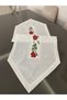 White Color Cross Stitch Runner