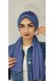 Tesettür Yüzücü Design Swimming Cap (Sea and Pool Cap), Matching Indigo Color with the Swimsuit and Swimwear Top.