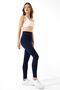 Women's Navy Blue High Waist Gathering Effect Karyoka Stitched Breathable Soft Textured Extra Flexible Sports Leggings - 2