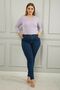Dark Blue Nail Detailed Plus Size Oversized Jeans Trousers (Toparlayici)