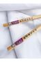 Japanese Bamboo Chopsticks with Old Woman Figure 1 Pair - 4