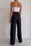 Bayza Women's Lycra High Waist Pleated Palazzo Fabric Pants - 3