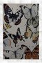 Shape Collection Multicolored Butterflies Woven Base Modern Decorative Carpet 36 - 3