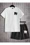 Unisex New York Printed Top and Bottom 100% Cotton t-shirt and Shorts Set - 3
