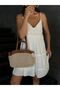 Freya Premium Straw Handbag and Shoulder Bag - Puppy
