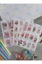 Vintage Stamp Elements Flower Sticker Bullet Journal Scrapbook Planner