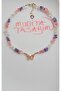 Natural Amethyst, Quartz, Moonstone Mixed Pink Butterfly Necklace - 4