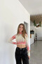Women's Multicolor Turtleneck Asymmetrical Print Blouse (Zck0544) - 5