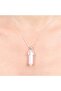 Natural Stone Pink Quartz Nail Cut Necklace |   Gift Natural Stone - 2