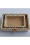 Rectangular Knitted 2 Piece Basket Organizer Gift Bundle Dowry Holder - 7