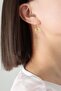 K60 Circle Zircon Stone Earrings - Gold and Silver Color - 3