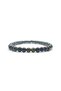 Genuine Original Certified 6mm Obsidian - Hematite Natural Stone Line Bracelet - 2