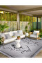 Map Patterned Woven Base Carpet and Washable Carpet Miravip10251 - 3