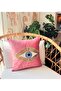 Eye Patterned Pink Velvet Cushion Cover - 2
