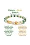 Emerald - Citrine Natural Stone Faceted Cut Bracelet 6mm