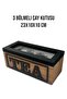Wooden tea box with three compartmentsIt's a stylish design for your kitchen