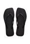 Slim Square Black Women's Slippers - 3