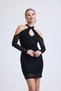 Lace Kiss Collar Off-The-Shoulder Evening Dress Graduation Evening Gown - 5
