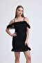 LACE THIN STRAPLES SKIRT AND COLLAR RUFFLE DRESS