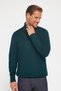 Men's Slim Fit Slim Fit Full Turtleneck Print Green Knitwear Sweater