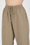 Unisex Thin Summer Elastic Waist Corded Linen 100% Fabric Trousers - 6