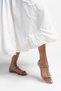 Vienna Transparent Stone Detail Ankle Strap Flat Sole Women's Sandals - 3