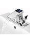 Chrome Sink Mixer Tap with Digital Temperature Display Double Entry Chrome Armature Counter Display New - 2