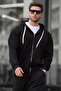 Men's Oversize Casual Stretchy Three Thread Raster Cardigan