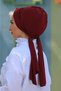 Tesettür Yüzücü Design Swimming Cap (Sea and Pool Cap), Matching with the Hijab and Swimsuit Top in Burgundy. - 3